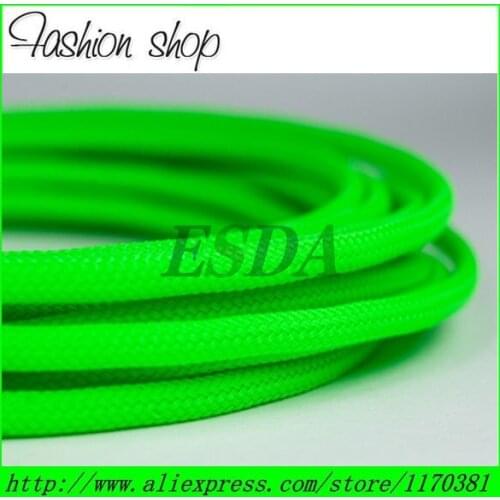 100M/ Lot 3mm Green Round High density and Abrasion Resistant Expandable Braided cable Sleeving