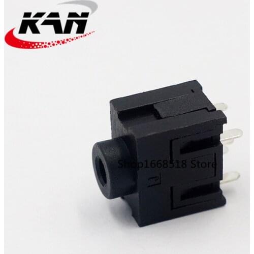 1000pcs Phone PJ-333 Jack 3.5mm 6 pin stereo audio socket for 3 poles earphone plug through hole DC30V 0.5A