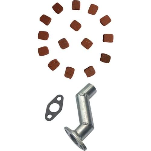 15xSquare Clutch Pads&Offset Intake Manifold Fits 49cc 66cc 80cc Motorised Bike