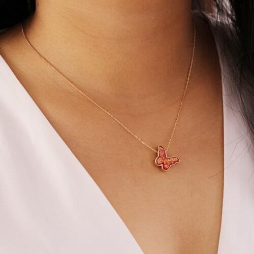 2020 Butterfly Pendant Necklaces For Girls Women All-match Fashion New Necklace Elegant Choker Fashion Sweet Jewelry Gift