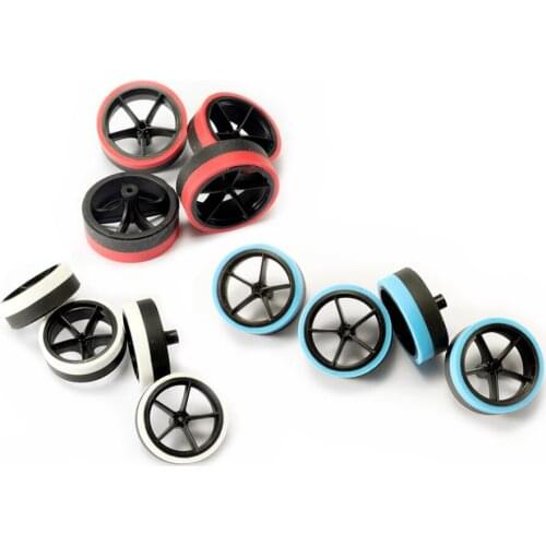 4Pcs Tamiya Two-colors Stitching Tires Large Diameter Wheels Upgrade Parts for 1/32 Scale Tamiya Mini 4WD Car Models