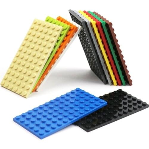50 Pieces New Coming Building Blocks Bricks Baseplate Plate 6 x 12 3028 Educational Enlighten Christmas Toys for Children