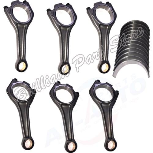 6PCS Connecting Rod W Bearing Shells Fit For LR4 Range Rover Discovery Jaguar XF XJ F-Face F-Type 3.0T 306PS 13
