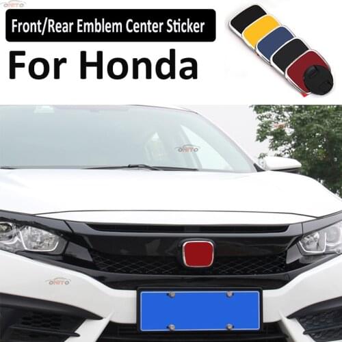 For Honda CRV Civic Accord CITY Fit Pilot Crossroad Car Decoration Sivlery/Red H ABS Front Hood Rear Boot Emblem Badge Covers