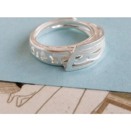 Gothic Antique 999 Sterling Silver Rings For Women Accessories Vintage Ring Men Adjustable Unisex Luxury Jewelry Handmade Ethnic