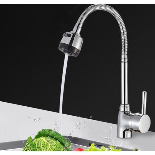 Kitchen Faucet 360 Degree Rotation Sink Faucet Pull Down Spray Single Handle Sink Basin Faucet Flexible Cold Hot Water Mixer Tap