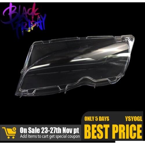 Left Right Car Headlamp Glass Cover Clear Headlight Lens Shell for Bmw E46 02-05