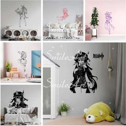 Cartoon Genshin Impact Home Decoration Accessories For Kids Rooms Diy Home Decoration Home Party Decor Wallpaper