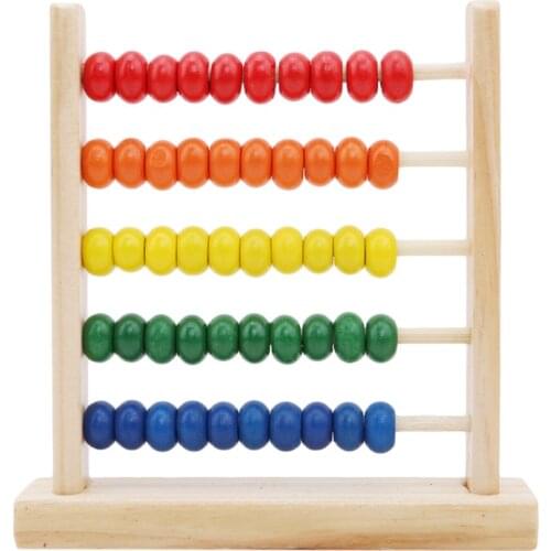 Montessori Educational Math Toys for Children Early Learning Wooden Materials Numbers Counting Beads Abacus Games Teaching Aids