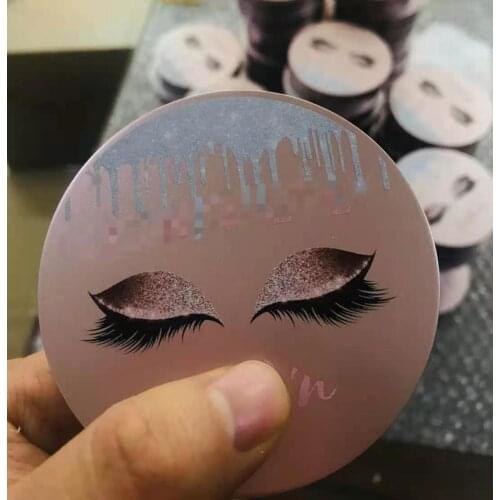 Wholesale Mink Lash Boxes Packaging 3d UV Print Custom Logo False Eyelashes Tweezers and Eyeliner Printing
