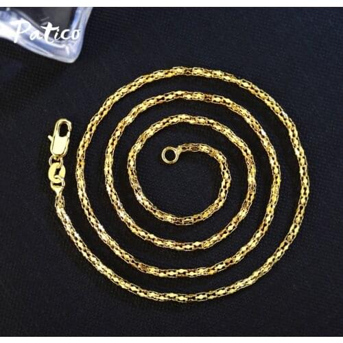 European Style 2mm Gothic Chain Necklaces Extend Punk Clavicle Necklace Jewelry Gold Color Wedding Party Making Accessory