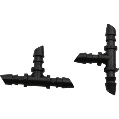 Plastic 3mm Barb Tee Connector Greenhouse Irrigation Hose Connector Garden Accessories Water hose splitter 40 Pcs