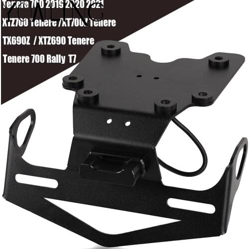 Motorcycle License Number Plate Frame Holder Bracket Tenere 700 2019 2020 2021 FOR YAMAHA TENERE700 XTZ700 Tenere XT700Z Tenere