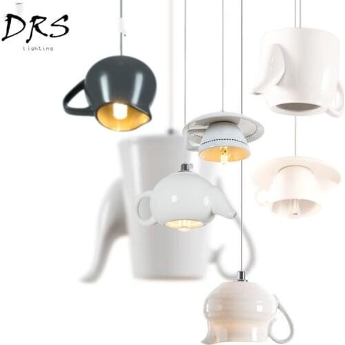 Lustre Suspension Pendant Lights Ceramic Glass Led Hanging Lamp Nordic Teapot Simple Modern Hanglamp Luxury Decor Home