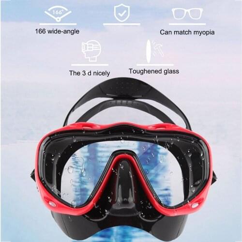 Professional Silicone Gear Scuba Diving Mask Equipment Snorkel Adults Anti-Fog UV Waterproof Swim/Dive Glasses Men Women Goggles