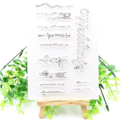 KSCRAFT Wedding Transparent Clear Silicone Stamps for DIY Scrapbooking/Card Making/Kids Fun Decoration Supplies