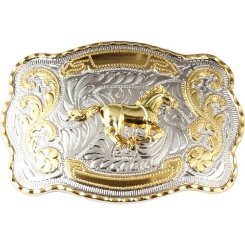Golden Equestrian Belt buckle Bull head rooster scorpion pattern Western cowboy waistband accessories