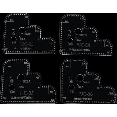 Acrylic Leather Craft Template Perspex Embossing Suit Cutting Circle Corner Stitching Stencil For DIY Scrapbooking Decorative