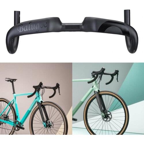 BALUGOE Carbon Fiber Handlebar 31.8 Bent Bar Cycle Cross Road Bike Handlebars 400/420/440mm BALUGOE Bike Drop Bar