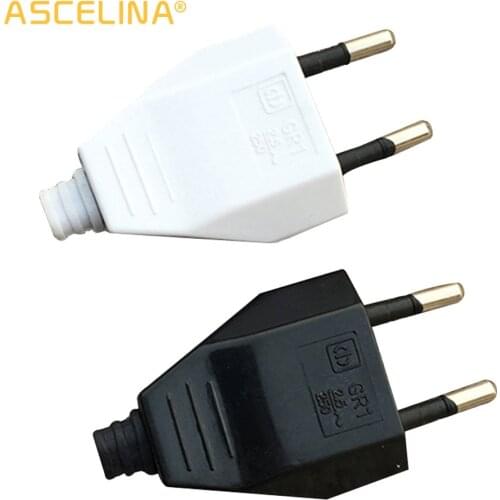 European conector Plug wire plastic enclosure box for electronic core copper foot power line plug Power Adapter switch ASCELINA