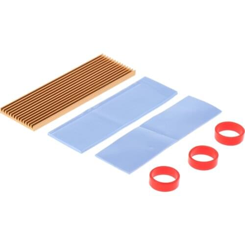 Heat Sink Dissipation Aluminum Cooling Fin for M.2 NGFF NVMe 2280 SSD Gold