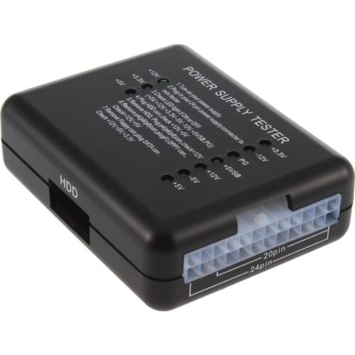 Power Supply Tester Checker LED 20/24 Pin for PSU ATX SATA HDD Tester Checker Meter Measuring for PC Compute Wholesale