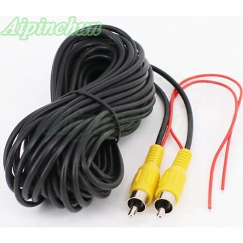 Aipinchun RCA Video Cable For Car Parking Rearview Rear View Camera Connect Monitor DVD Trigger Cable 6M 12M 15M 20M Optional