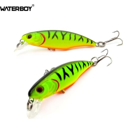 WATERBOY 52mm 3.8g Mini Minnow Top Swim Action Hard Artificial Bait Small Size Fishing Lure High Quality Printed fish mini lure