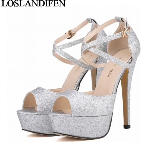Women Platform Pumps Sandals Peep Toe 2020 Sexy Womens High Heels Summer Spring Ladies Shoes Wholesale NLK-C0073