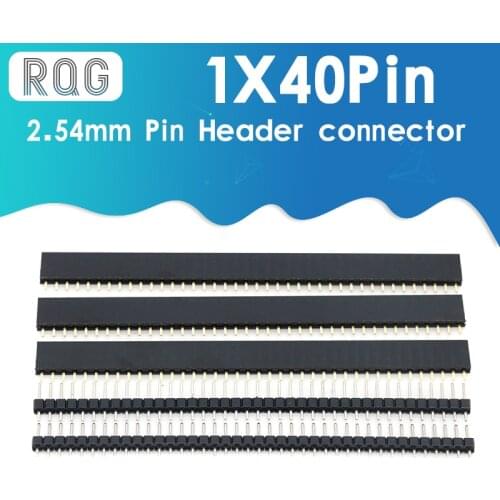 1lot=10pcs 1x40 Pin 2.54mm Single Row Female + 10pcs 1x40 Male Pin Header connector