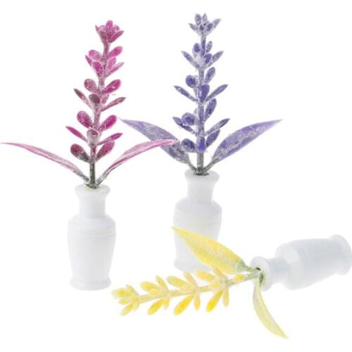 1pc Mini Tree Potted For Green Plant In Pot Simulation Potted Plants 1:12 Dollhouse Miniature Doll House Furniture Home Decor