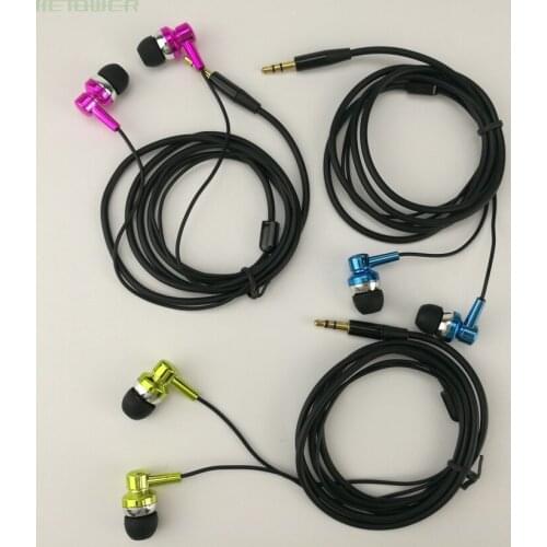 100pcs Thick Wre Headset Earphones Direct Deal From Factory Wholesale Earbuds Cheap Gold Blue Rosered Gilding For Iphone CP-12