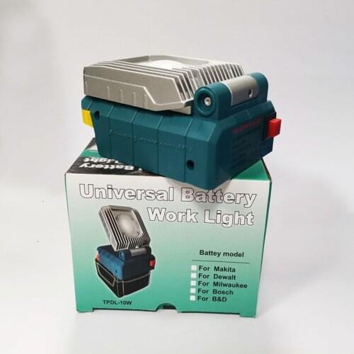 14.4V/18V 20V Li-ion LED Work Light Flash Light Site Light outdoor portable light 10W For Makita BL1860 BL1850 BL1830 battery