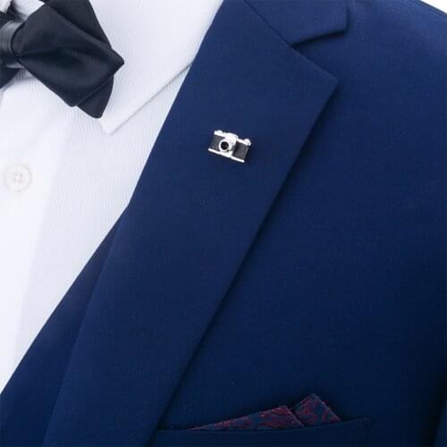 2 pcs Elegant Brooches Vintage Style Camera Shaped Wedding Jewelry Suit Pin Women FashionSmok