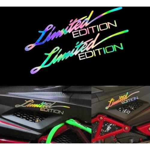 2Pcs/Set Limited Edition Car Body Stickers Refit Reflective Waterproof Stickers Car Stickers Motorcycle Decals