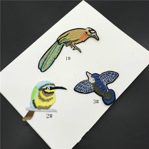 20pcs Embroidery Birds Patches Applique Iron-on Sew Clothes Diy Patchwork Decoration Accessory Parches Bordados Para Ropa