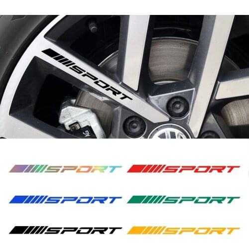4pcs Car Rims Wheel Hub Stickers Auto DIY Decals reflective stickers for Ford Fiesta EcoSport ESCORT focus 1 2 3 Car Accessories