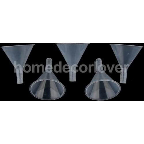 5pcs 50mm Plastic Short Stem Funnel for Kitchen Laboratory Liquid Transfer