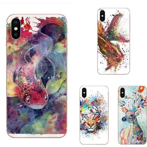 Watercolor Painting Of The Deer Tiger Bird For Xiaomi Redmi K30 K20 Pro 5G Note 9 PRO Max 9s Mi9 mi10 lite Pro redmi 7 8a a3