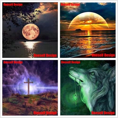 2019 top Sale Diamond Painting Full Sunset Sea Scenic Diamond embroidery Full Square 5D diamond mosaic Sale rhinestone pictures