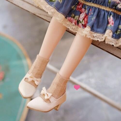 BJD doll shoes Vintage heels Rococo silk retro 1/4 MDD bear sister rabbit sister big baby quad shoes accessories