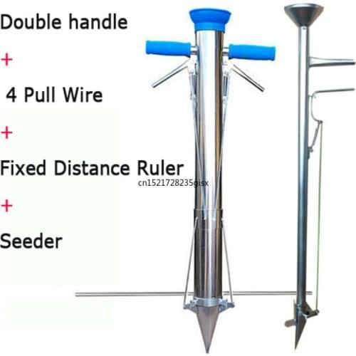 Rapid stainless steel planter Seedling transplanting device Fertilizing seeder for Vegetable Planting garden equipment