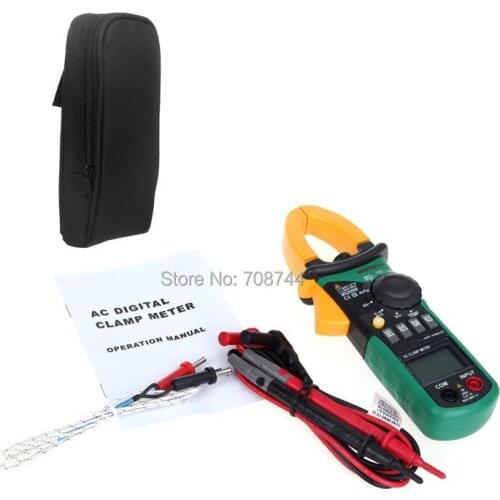 MASTECH MS2008B Digtal Clamp Meter DC/AC Volt Current Res Cap Temp Freq Meter with Light Temp Frequency