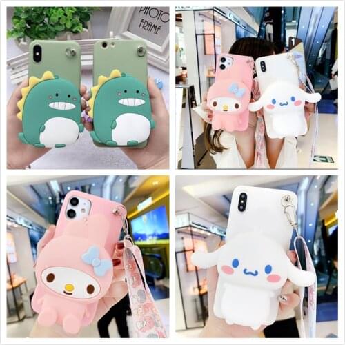 For Huawei P10 20 30 40 lite Pro Mate 10 20 30 Y6 Y7 Y9 2018 2019 Cover Wallet Dinosaur Soft TPU Case