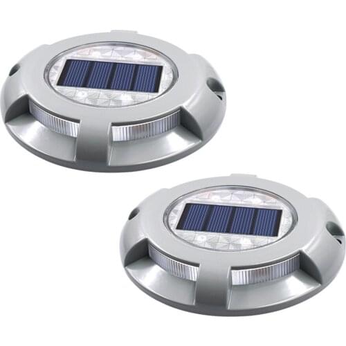 NEW 4LED Solar Light Solar Aluminum Alloy Wireless Outdoor Garden Light Resistance To Pressure Waterproof For Deck Path Bridge
