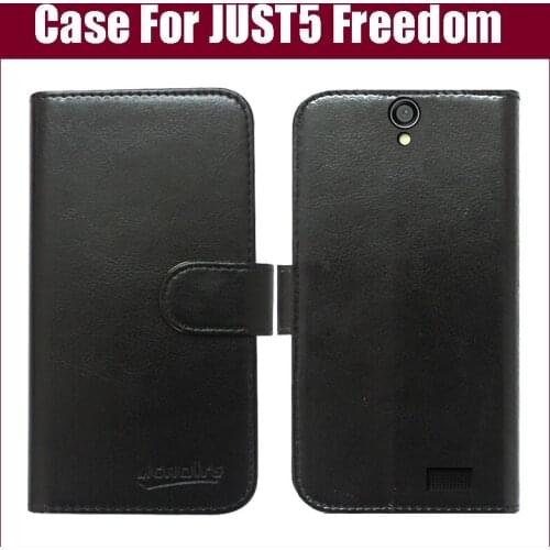 Hot sale! JUST5 Freedom Case,6 Colors High Quality Fashion Flip Leather Protective Case For JUST5 Freedom Cover Phone Bag