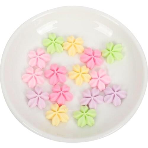 10Pcs Cherry Blossom Simulation Candy Resin Kawaii Accessories Scrapbooking Cabochon Flatback Decoration Craft Embellishment