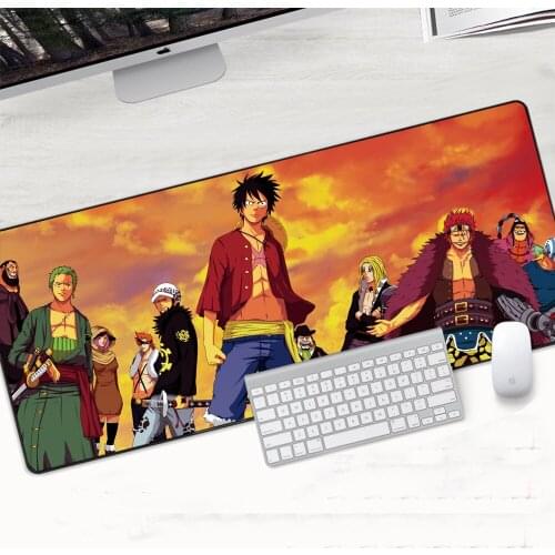 90x40cm Cool Anime Large Game Mouse Pad Lockedge Computer Desk Mat Rubber Gamer XXL Office Notebook Game Mousepad for One Piece