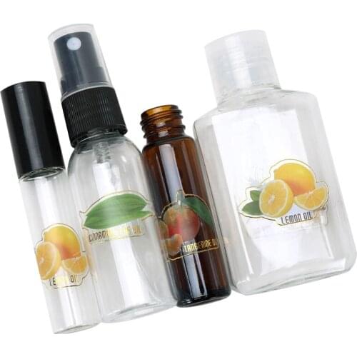 MUB-10PCS Fruits Shape DIY Oil Stickers Blank Essential Oil Bottles Cap Lid Labels Bottles Body Stickers For All Perfume Bottles