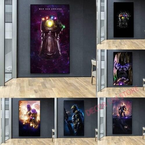 Marvel Avengers EndGame Poster Comics Infinity War Thanos Movie Canvas Painting Wall Art Picture for Room Home Decor Cuadros